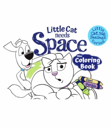 Little Cat Needs Space Mini Coloring Book, by Dori Durbin